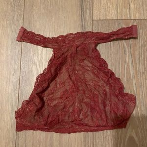 Maroon High-Neck Bralette